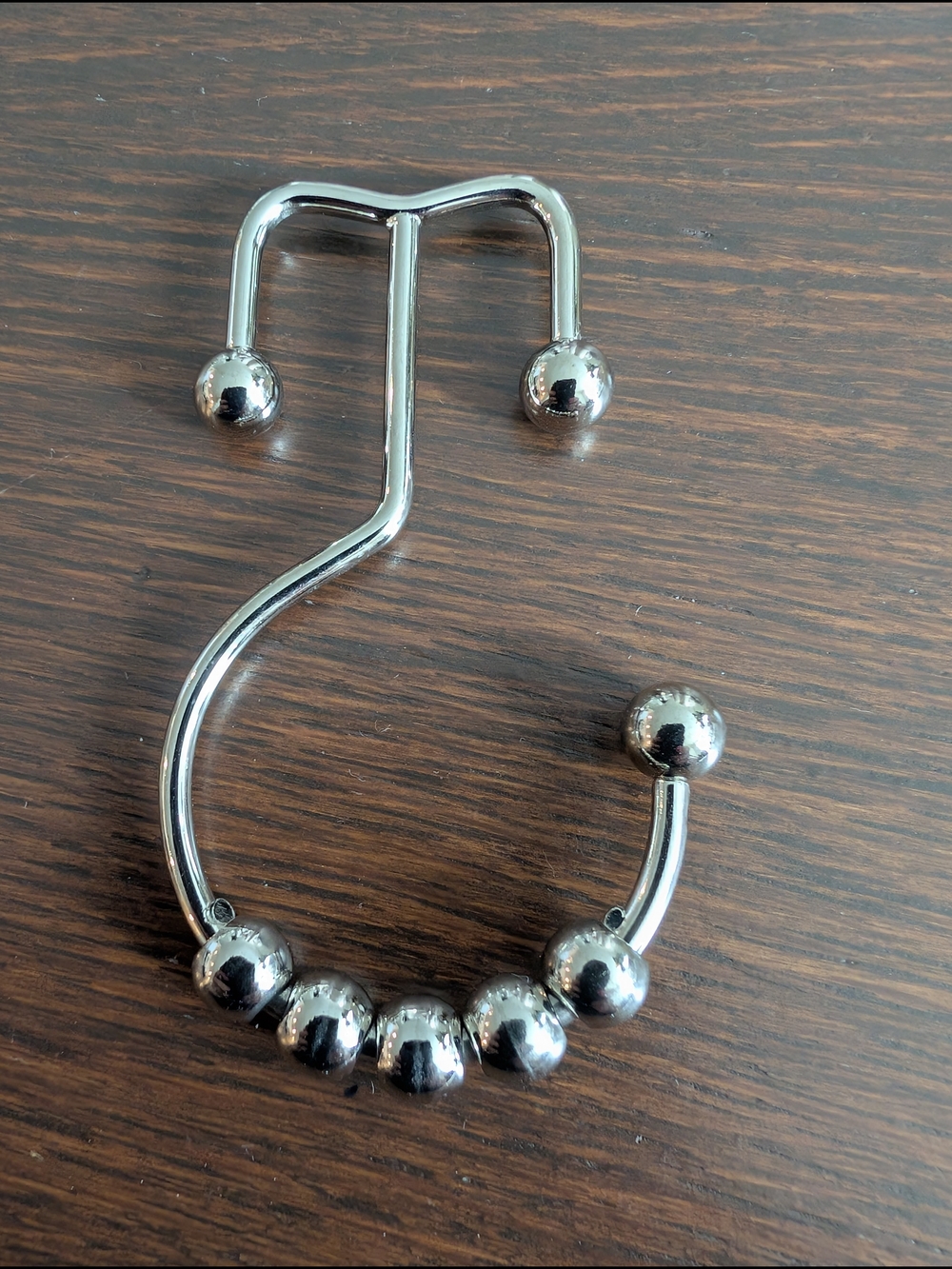 Shower Curtain Hooks (Set Of 24) Stainless Steel in Shiny Silver